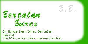 bertalan bures business card
